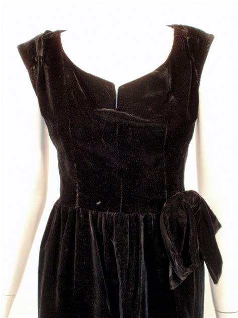 christian dior black velvet beaded dress|vintage Dior evening gowns.